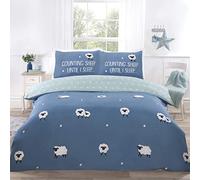 Rapport Home Parure de lit Motif Mouton (très Grand lit, Bleu)