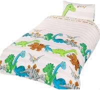 Rapport Home Parure de lit pour Enfant avec Housse de Couette Motif Dinosaure Naturel 135 x 200 cm