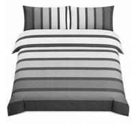 Rapport Home Soho Parure de lit 3 pièces avec Housse de Couette à Rayures Noires et Blanches pour lit Double