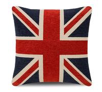 Rapport Home Superbe Coussin épais en Chenille Motif Union Jack Rouge/Blanc/Bleu 45 x 45 cm