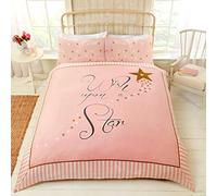 Rapport Home Wish Upon A Star Parure de lit Double en Polycoton Rose
