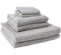 Rapport Spa 6 pièces Serviette Bale, 100% Coton - Argent, Vert Doux