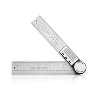 Rapporteur d’angle numérique 200 mm, fausse équerre LCD 360° avec mesure mm/inch, outil en acier inoxydable pour construction, menuiserie et angles intérieurs/extérieurs