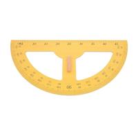 Rapporteur D’enseignement Échelle Précise Jaune, en Bois Semi-circulaire | Format Portable, Outil Pédagogique pour Mathématiques, Mesure D’angles, Usage Scolaire et Tracé Manuel