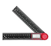 Rapporteur d'angle numérique à double échelle 360 degrés, règle d'angle de 200 mm avec écran LCD et fonction de verrouillage, rapporteur pour l'ingénierie, le travail du bois et la construction