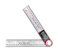 Rapporteur d'angle numérique de 300 mm, règle d'angle en acier inoxydable à affichage électronique à 360 degrés, outil de mesure d'angle portable pour les travaux de construction (200 mm)