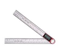 Rapporteur d'angle numérique de 300 mm, règle d'angle en acier inoxydable à affichage électronique à 360 degrés, outil de mesure d'angle portable pour les travaux de construction (300mm)