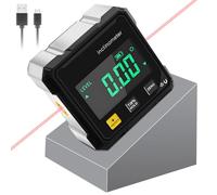 Rapporteur d'angle numérique magnétique à 4 côtés avec laser étanche IP54 avec écran LCD pour le travail du bois, la construction, la décoration, le bricolage