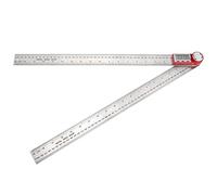 Rapporteur d'angle Numérique, règle d'angle 2 en 1 en acier inoxydable, avec grand écran LCD, pour la mesure de la longueur d'angle, outil de mesure du bois, rapporteur numérique(0-500mm)