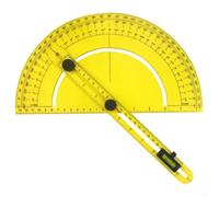 Rapporteur d'Angle Plastique 310mm 0-180 Degrés pour précis Rapporteur | Bras ajustables 0-180°, lecture claire des degrés, pour idéal pour coupes précises, plastique , jaune visible