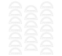 Rapporteur Demi-cercle 20 Pièces 180 Degrés Transparent | Ps Léger, Portable et Résistant à Flexion, Lecture Claire des Lignes, pour Dessin et École