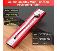 Rapporteur pour aluminium Alliage Verrouillage Secure Rapporteur | Marquages pour précis 15°-90°, pour idéal pour bois et plâtre, mesure exacte, pour compagnon essentiel bricolage(B)