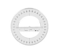 Rapporteur rond complet de 20 cm, outils de mesure en plastique à 360 degrés, mathématiques organiques, demi-cercle, rapporteur de cercle, gabarit de dessin, outil de conception, règle