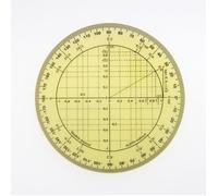 Rapporteur trigoniométrique Ø11cm 360° en plastique jaune
