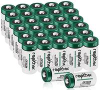 Rapthor Lot de 32 piles au lithium CR123A 3 V 1650 mAh CR123 / 123A / CR17345 pour appareil photo Arlo, lampe de poche haute capacité, avec protection PTC (non rechargeable)