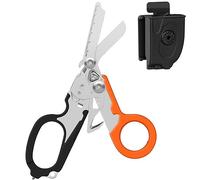 Raptor Response Ciseaux d'urgence 6 en 1 multi-outils avec coupe-sangle et brise-verre (noir et orange)