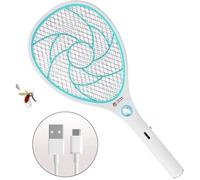 Raquette Bug Zapper, tapette à mouche électrique, anti-mouches et raquette anti-moustiques, anti-mouches - Chargement USB - 3 000