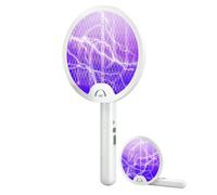 Raquette Electrique Insecte Raquette Anti Moustique Pliable 3000V 1200mAh Tapette Électrique Puissante Rechargeable Contre Moustique