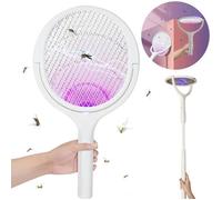 Raquette Électrique Insectes Anti-Moustiques à 3500V 2 en 1 1200mAh USB Rechargeable Tapette à Mouches Électrique