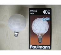 Rareté Paulmann Mini Lampe Globe E14 40W G60 Krokoeis Satinée 143.49