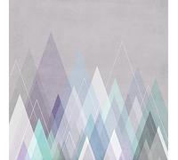 Rasch 100976 Papier peint photo Motif paysage abstrait sur fond gris clair 2,80 x 2,79 m (L x l)
