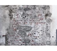 Rasch 445404 Papier peint photo non tissé avec mur de pierre rustique et aspect béton gris et marron 3 m x 4,18 m