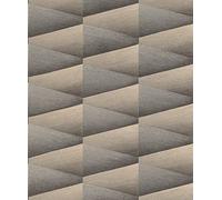 Rasch 554670 Papier peint intissé avec motif graphique marron, gris et noir brillant de la collection Composition-10,05 0,53 m (L x l)