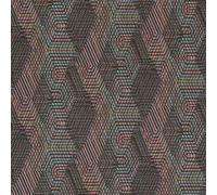 Rasch African Queen 751925 Papier peint intissé avec motif textile géométrique en noir, rouge, jaune, gris, 10,05 m x 0,53 m (L x l)