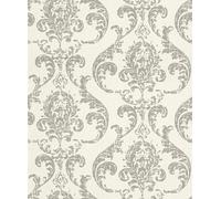 Rasch Color your life 315622 Papier peint intissé avec ornements en blanc et gris de la collection Color your life 10,05 x 0,53 m (L x l)