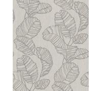 Rasch Color your life 822625 Papier peint intissé avec feuilles grises 10,05 m x 0,53 m (L x l)