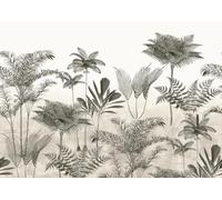 Rasch Lirico 556193 Papier peint photo non tissé avec palmiers en beige, blanc crème et gris, 3,00 x 4,24 m (L x l)