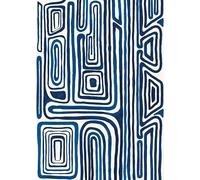 Rasch Onszelf 557978 Papier peint photo non tissé avec motif style africain Bleu et blanc 2,80 m x 2,00 m