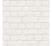 Rasch Papier peint 201710 - Blanc - Aspect pierre - 10,05 m x 0,53 m (L x l)