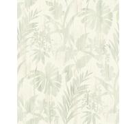 Rasch Papier peint intissé 410587 - Motif feuilles vertes sur fond clair de la collection Beachhouse