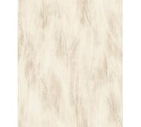 Rasch Papier peint intissé 486247 de la collection Country Charme avec motif abstrait et grandes feuilles beiges