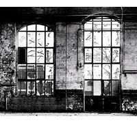 Rasch Papier peint photo non tissé avec mur de pierre et fenêtres en noir, blanc et gris - 3 x 3,72 m (L x l)