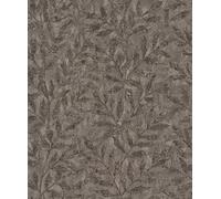 Rasch WTD 315059 Papier peint intissé Anthracite Motif feuilles de la collection Factory V