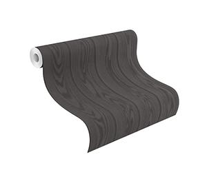Rasch WTD 499544 Papier peint intissé Noir Aspect bois, Grain du bois, moulures, structure