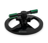 RASENWERK® - Arroseur Circulaire - Arroseur à Deux Bras - 360 degrés Arroseur de Gazon - pour l'arrosage du Jardin - pour Les Grandes et Petites Surfaces de Prairie, noir,vert
