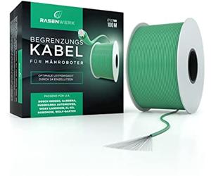 RASENWERK® - Câble périphérique universel pour robot de tonte - Fil de délimitation pour tondeuse à gazon - Fil en cuivre étamé - Accessoires pour robot de tonte - Fabriqué en Allemagne - Ø2,7mm - 100