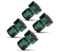 RASENWERK® - Connecteur de tuyau d'arrosage avec Aquastop pour tuyau de 3/4" - Raccord de tuyau de qualité supérieure - Connecteur avec arrêt d'eau - 4 pièces