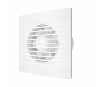 RASMACOR Extracteur d’air 100 mm EXT-001 | 15W Ultra silencieux (36 dB) | Débit 180 m³/h | Extra plat | Clapet anti-retour & Grille anti-insectes | Salle de bain, mur & plafond