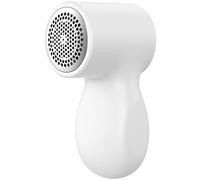 Rasoir électrique anti-peluches avec 6 lames en acier inoxydable et tête flottante, rechargeable par USB pour vêtements, pulls et usage domestique, beige/blanc (blanc)