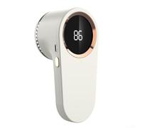 Rasoir électrique rechargeable avec affichage numérique LED pour vêtements, pulls, tissus d'ameublement, anti-bouloches, gris (blanc haut)
