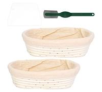Rastapulz Banneton Panier à pain - Banneton rond levain - Récipient naturel en rotin pour pain