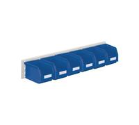 RasterPlan Jeu de bacs à bec H140xL920xP250mm tôle d'acier/polyéthylène bleu 6xGr.6 - 4202.51.5413