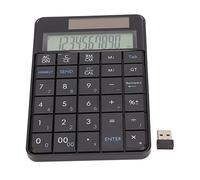 RASTKY Calculatrice Ergonomique à pavé Numérique sans Fil à 29 Touches avec Connexion USB 2,4 GHz, Conception Plug and Play, capacité à énergie Solaire, Idéale pour Les Ordinateurs Portables, Les