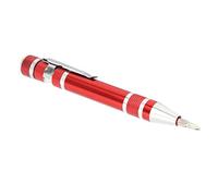 RASTKY Jeu de Mini Tournevis de Poche 8 en 1 avec Poignée de Stylo Magnétique, Kit de Mini Tournevis Compact pour Bijoutiers, en Alliage D'aluminium pour un Assemblage de (rouge)