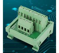 RASTKY Module de Borniers 2 en 8 Sorties de Haute qualité, Module de Carte de Dérivation Compact pour Applications Industrielles, de Montage sur Rail DIN 48 V 1 A