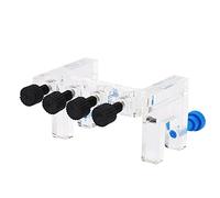 RASTKY Support de Tube Souple en Acrylique Transparent pour Pompe Doseuse, Fixation Fiable pour Réservoir de Filtre, Conception à 4 Trous, épaisseur de Verre Maximale de 15 Mm, Longue Pince à Vis,